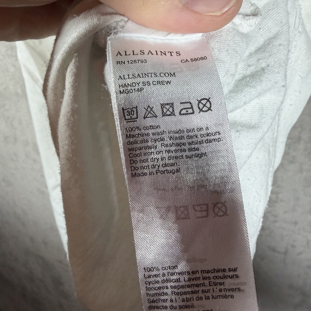 AllSaints Handy Crew Tshirt Size M Blue Monster Oversized Streetwear Skater Punk - Picture 7 of 7